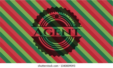 Agent christmas badge background.