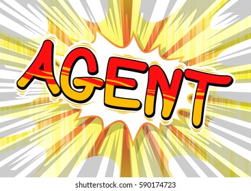 Agent - Comic book style word.