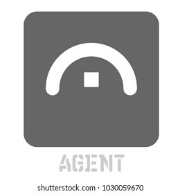 Agent conceptual graphic icon. Design language element, graphic sign.