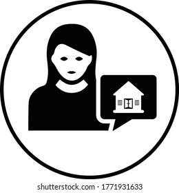 Agent, consultant, realtor black icon