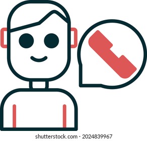 Agent Contact Colour Vector Icon Design