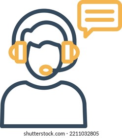 Agent, Customer Help Vector icon which is suitable for commercial work and easily modify or edit it

