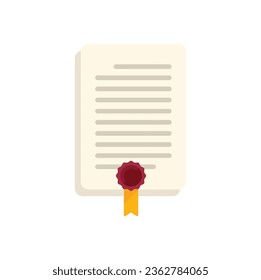 Agent diploma icon flat vector. Secret service. Call center isolated
