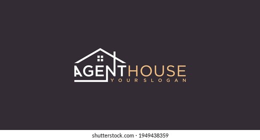 Agent house logo design inspiration