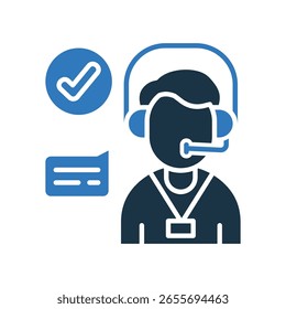 Icono de agente Ilustración vectorial mixta