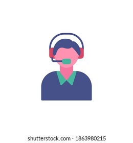 agent icon vector flat style design. isolated on white background