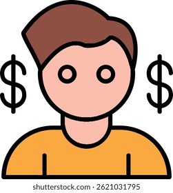 Agent Line Filled Vector Icon Design