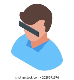 Agent Person Icon Isometric Vector. People Face. Man Character