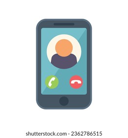 Agent phone call icon flat vector. Secret service. Support person isolated