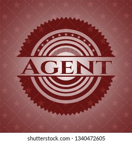 Agent retro style red emblem
