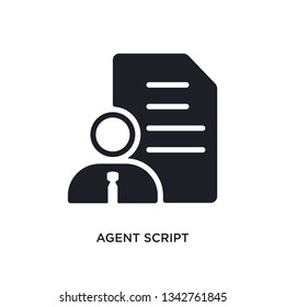agent script isolated icon. simple element illustration from general-1 concept icons. agent script editable logo sign symbol design on white background. can be use for web and mobile