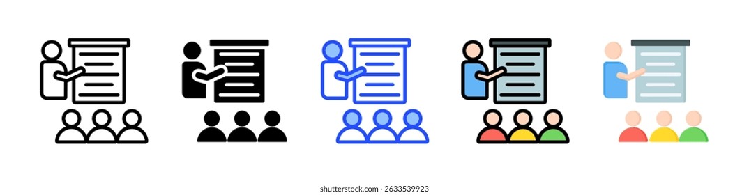 Agent Training Icon Collection With Multiple Styles