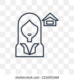 Agent vector outline icon isolated on transparent background, high quality linear Agent transparency concept can be used web and mobile