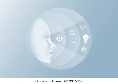 Fluxo de trabalho de IA de agente, tecnologia de automação orientada por IA. Ilustração do conceito de tomada de decisão de inteligência artificial