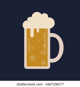ager beer icon. Vector beer. Glass with beer isolated on background