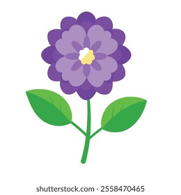 Ageratum violet flower vector.
Common Garden Flowers