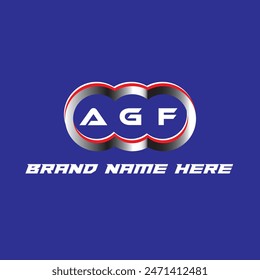 AGF letter logo vector unique attractive creative modern initial design white color on blue color background AGF letter logo icon design
