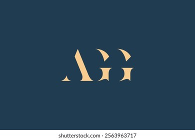 AGG abstract letter logo design. This logo is designed by three abstract letters.