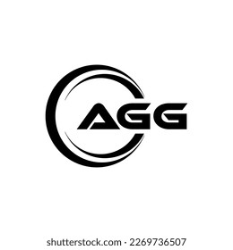 AGG letter logo design in illustration. Vector logo, calligraphy designs for logo, Poster, Invitation, etc.