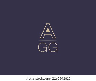 AGG letter logo design modern minimalist vector images