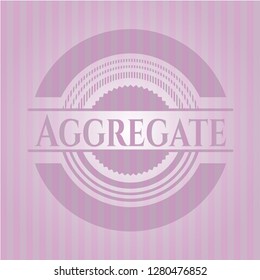 Aggregate badge with pink background