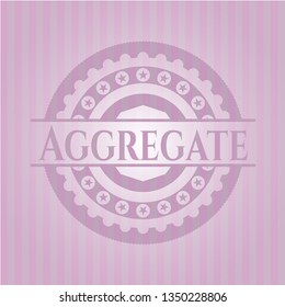 Aggregate badge with pink background