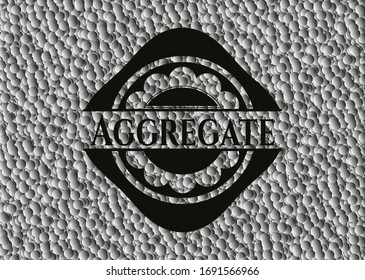 Aggregate dark badge with grey bubbles background. Vector Illustration. Detailed. 