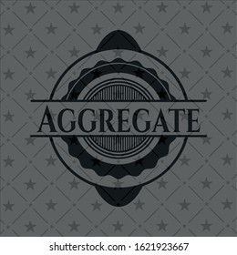 Aggregate dark badge. Vector Illustration. Detailed.