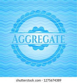 Aggregate light blue water wave style emblem.