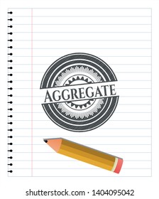 Aggregate penciled. Vector Illustration. Detailed.