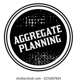 aggregate planning advertising sticker, label, stamp on white