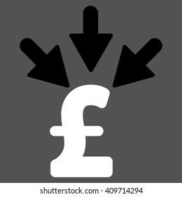 Aggregate Pound Payment vector icon. 