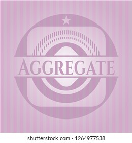 Aggregate retro style pink emblem