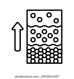 Symbol "Aggregative Zustände" in der Vektorgrafik. Firmenzeichen
