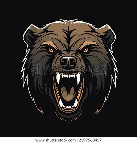 Aggresive Bear Mascot logo Design