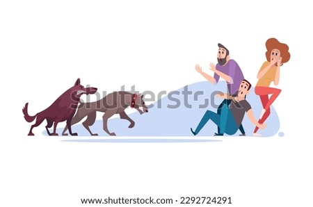 Aggresive dog. people get scared angry and aggresive animals