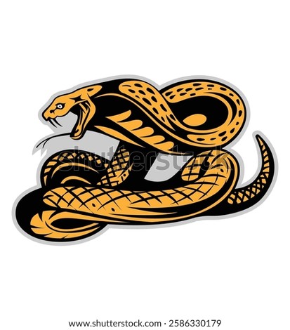 Aggresive snake duel tone cector artwork 