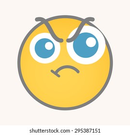 Aggression - Cartoon Smiley Vector Face