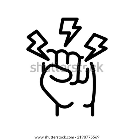 Aggression сolor line icon. Pictogram for web page.