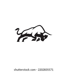 Aggression Wild Bull Attack Logo Design Inspiration