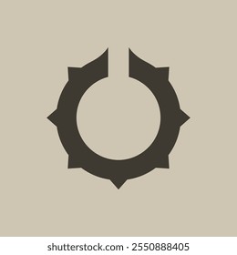 Aggressive avatar icon with a black, ring shaped design featuring devil horns, perfect for a demonic, futuristic user profile in a game or web interface.