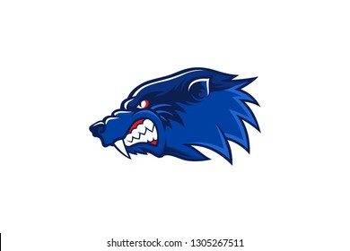 Aggressive Bearcat (Binturong) Head Sport Logo Design svg