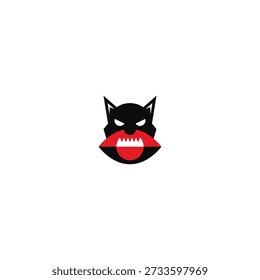 Ilustración agresiva del logotipo del ojo de bestia.