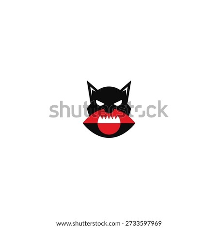 Aggressive beast eye logo illustration.