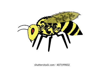 aggressive bee that is ready to bite
