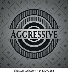 Aggressive black emblem. Vector Illustration. Detailed.
