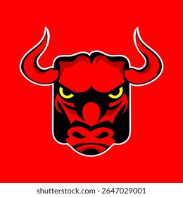 Aggressive Bull Mascot Design for logo mascot
