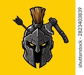 Aggressive combat illustration for gaming or security companies.