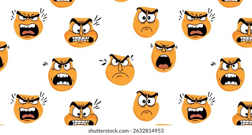 padrão de criaturas agressivas, ilustração de vetor de arte