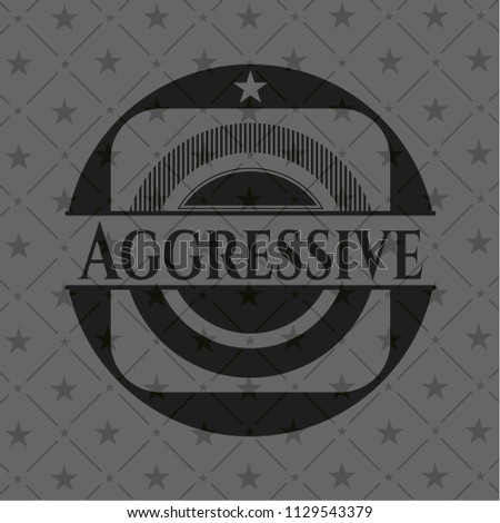 Aggressive dark emblem. Retro